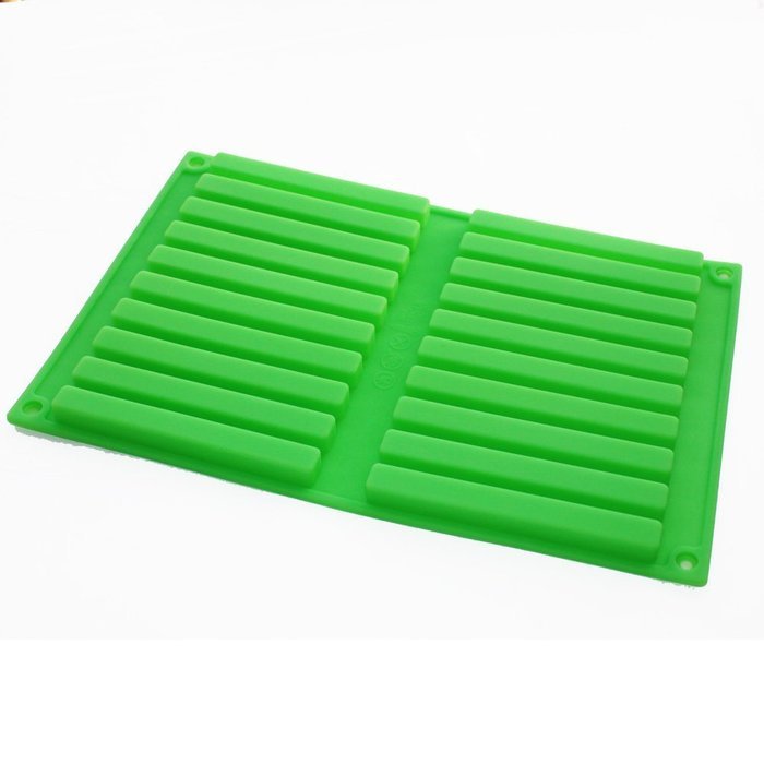 X-Haibei 20 Bars 10cm Length Strips Biscuit Chocolate Cookies Baking Jelly Silicone Mold