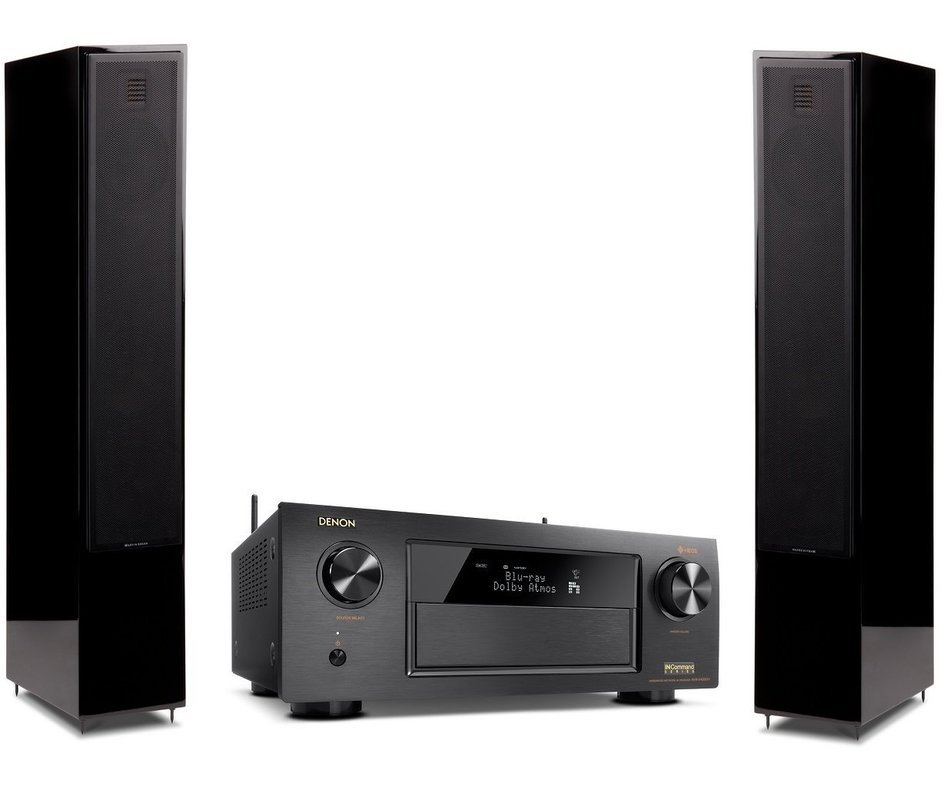 Martin Logan Motion 40 Back Floorstanding Speakers with Denon AVR-X4300H A/V Receiver