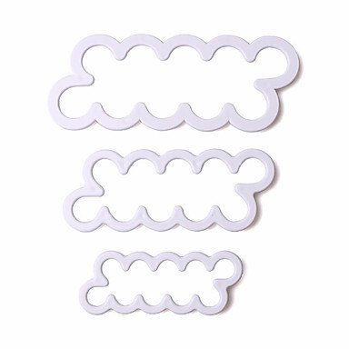 Sher 3pcs Petal Roses Flower Fondant Mold Fondant Cake Cookie Cutter Sugarcraft Tools Cake Tools for Cake Decoration N3