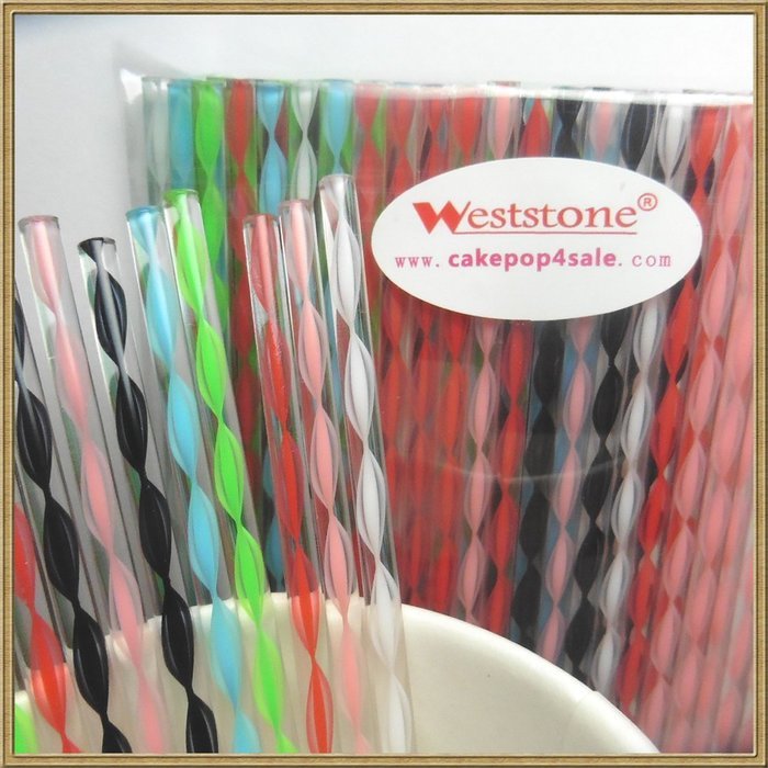 Mixed colors 70pcs 6" (15cm) Acrylic Sticks For Cake Pops or Lollipop Candy