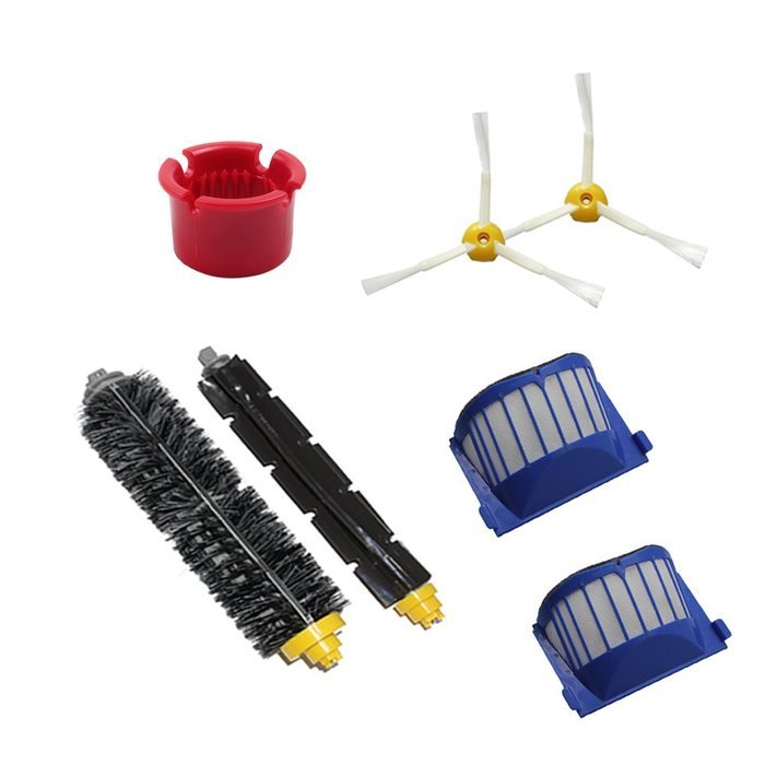 Hongfa Irobot Roomba Brush and Filter Kit 3 Armed Sidebrush Flexible Beater Brush Bristle Brush Roomba Aerovac...