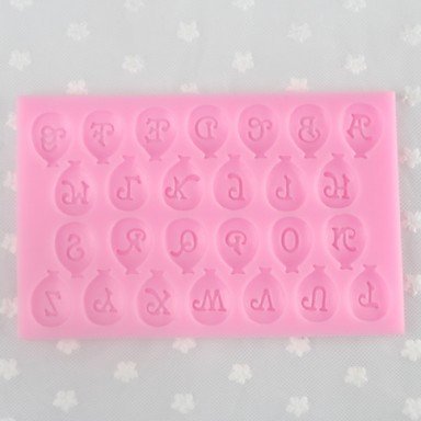 Sher The Balloon Letters Shaped Fondant Cake Chocolate Silicone Mold, Decoration Tools Bakeware N6