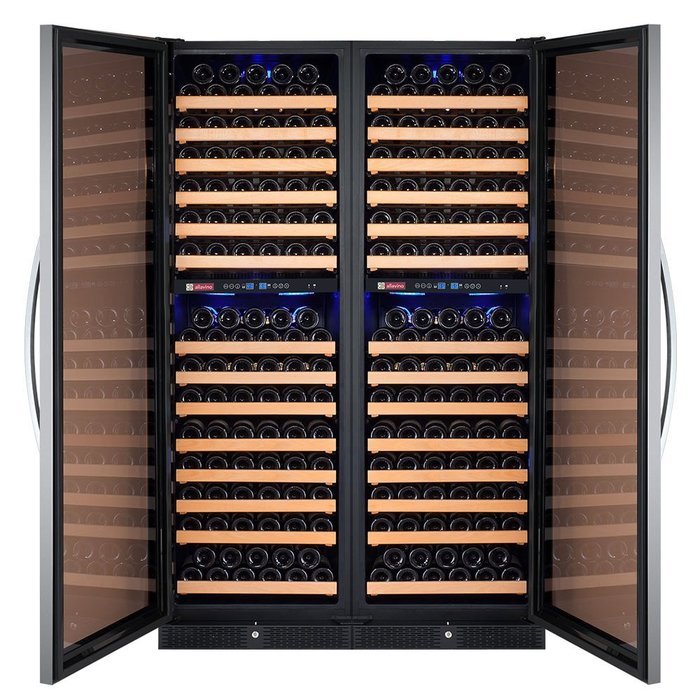 Allavino Classico Series 344 Bottle Multi Zone Wine Refrigerator - Stainless Steel Doors N4