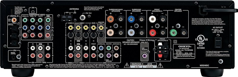Onkyo TX-SR504 7.1 Channel A/V Receiver (Black) (Discontinued by Manufacturer) N2