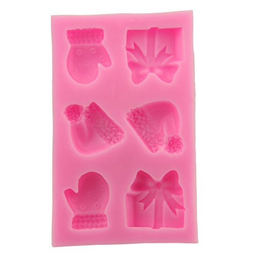 Let'S Diy Christmas Gloves Shape Silicone Fondant Chocolate Candy Mould Cake Decoration Baking Tools N3
