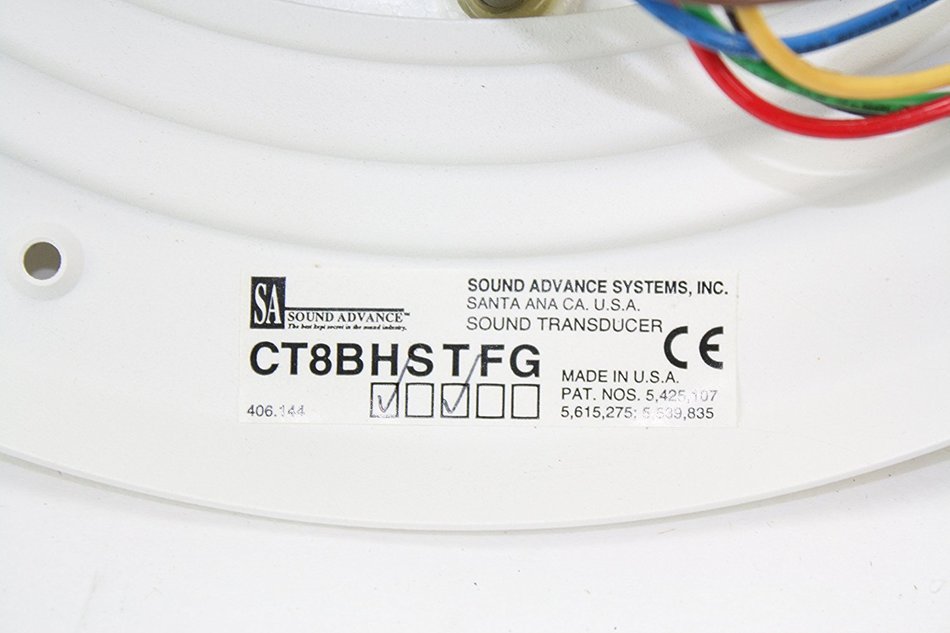 Sound Advance Ct8 Wall And Ceiling Speaker 70 Volt 16 Watt Screw Mount N4