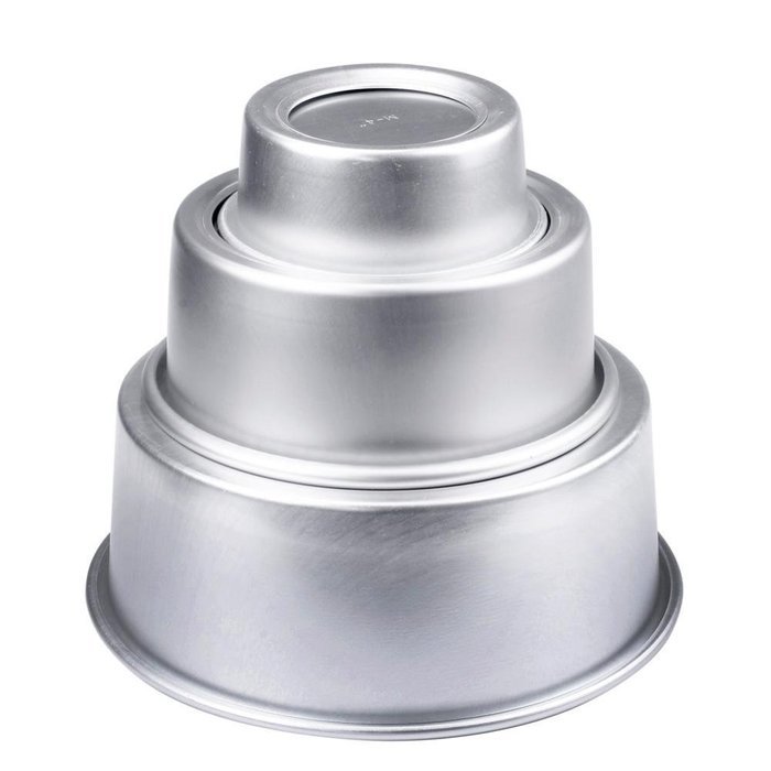 Pulison(TM) 4'' Aluminum Alloy Non-stick Round Cake Live bottom Baking Mould Pan Bakeware Tool SAP N2