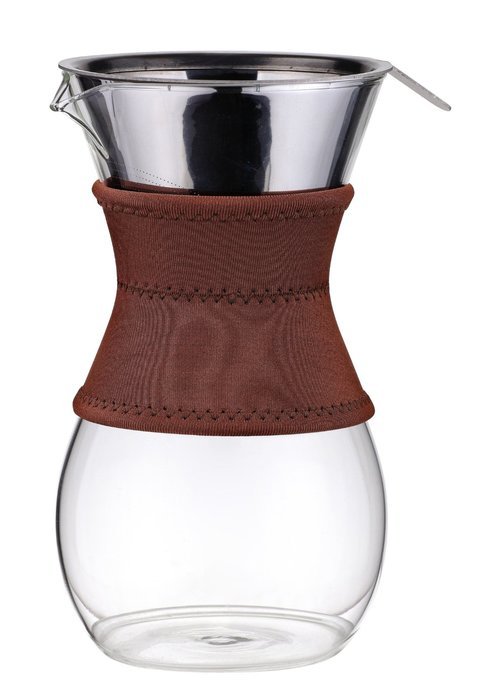 Osaka Pour-Over Drip Brewer, 6 Cup (27 oz) Glass Carafe with Permanent Stainless Steel Filter "Itsukushima" N4
