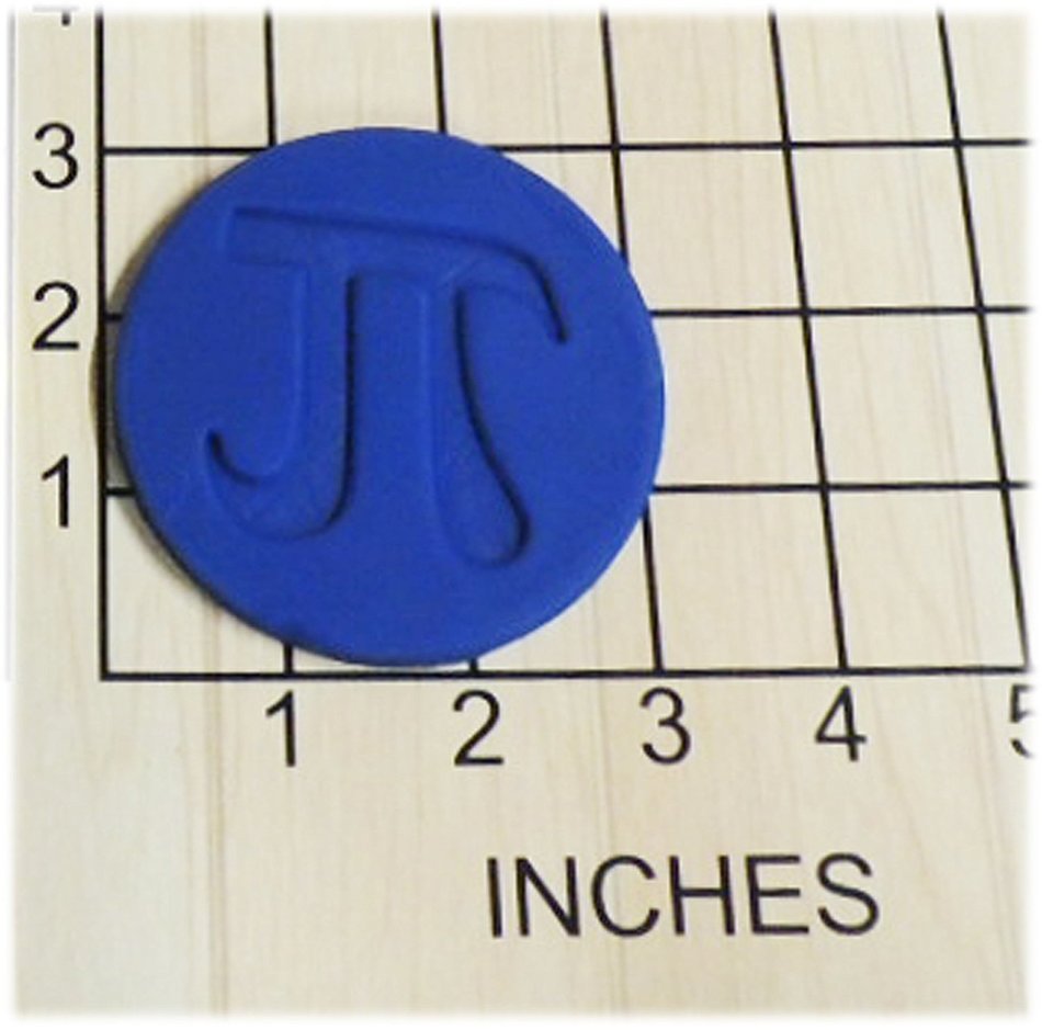 Pi Symbol Shaped Cookie Cutter and Stamp #1196 N2