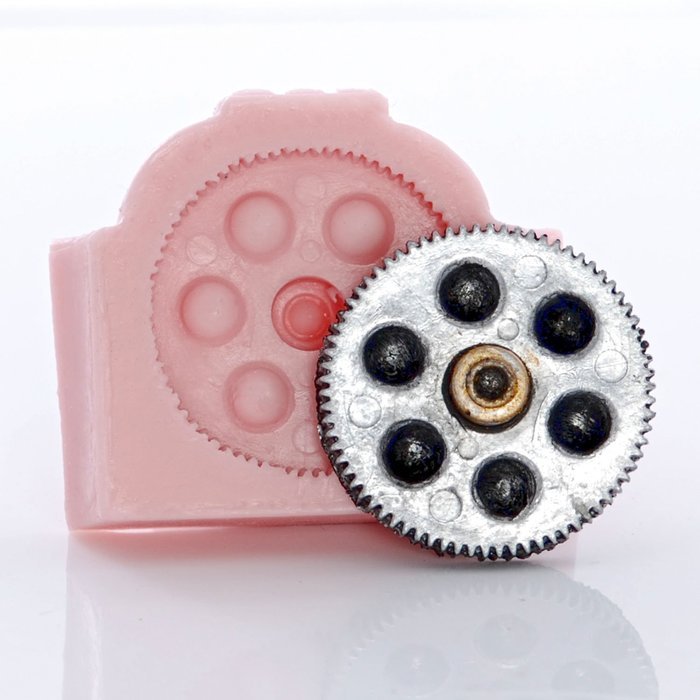 Small Steampunk Gear Mold Easy To Use Flexible Silicone Food Safe Fondant, Chocolate, Candy, Resin, Polymer Clay... N5