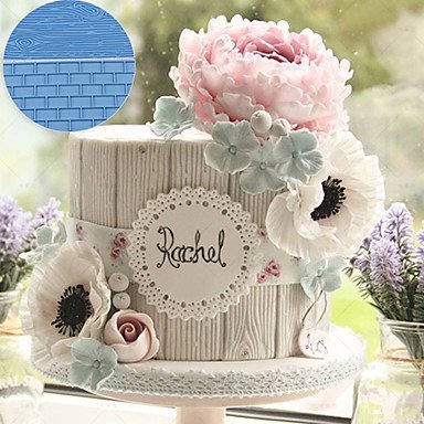Y&XL&H 2pcs Bakeware Stone Walls Tree Bark Design Fondant Caked Decoration Tools for Cake DIY N4