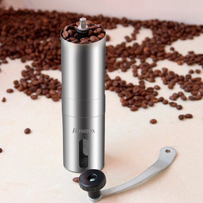 Homdox Manual Coffee Bean Grinder , Stainless Steel N6