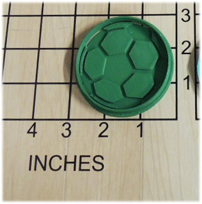 Soccer Ball Cookie Cutter and Stamp #1073 N2