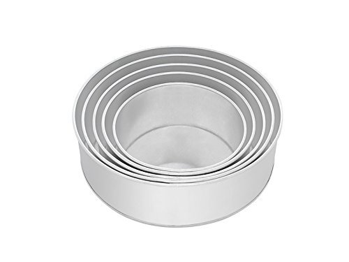 5 Tier Round Multilayer Wedding Birthday Anniversary Baking Cake Tins Pans - 6" 7" 8" 9" 10" - EUROTINS N2