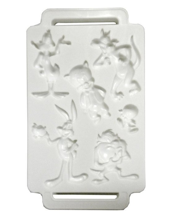 Looney Tunes toons plastic jello Gelatin Candy ICE TRAY Cube Mold - Daffy Duck Sylvester cat, Tweety Bird, Porky...