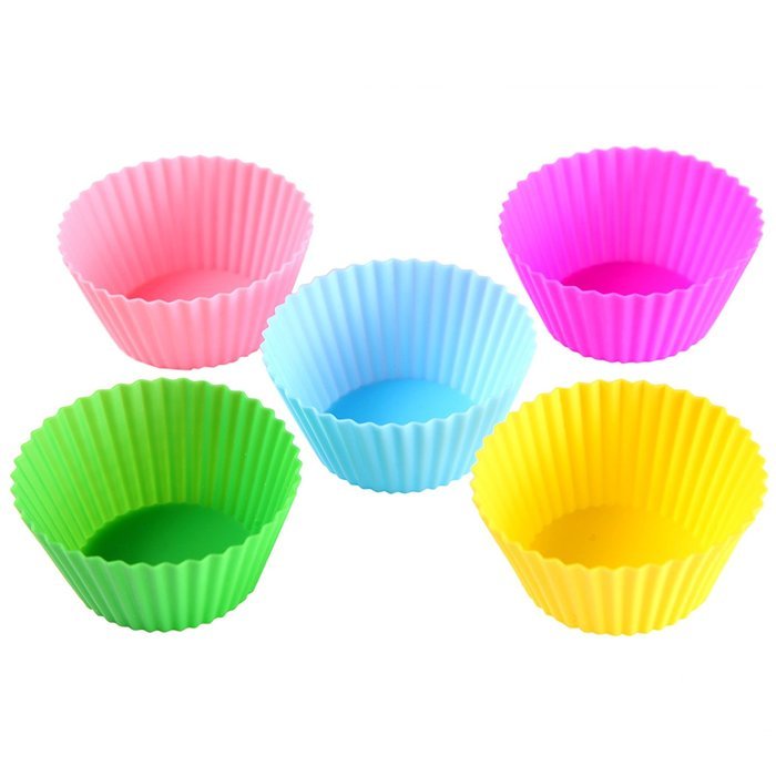 Silicone Baking Cups - Reusable Muffin Cups In 6 Assorted Colors - Set ...