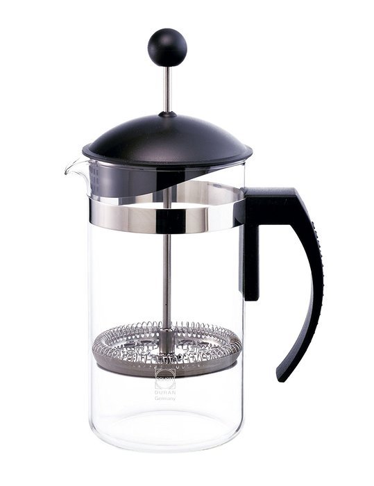 GROSCHE Findon 34 oz/1000 ml French Press: Extra Ultra-fine Micro-mesh Filter, Schott Germany Glass Beaker. INCLUDES... N8