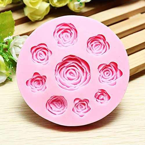 Bluelover 3D Silicone Rose Shape Cake Mold Chocolate Jelly Mold N7 free ...