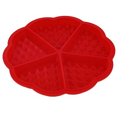 Sher 1 X Heart Shape Waffle Mold Silicone Oven Pan Baking Cookie Cake Muffin Cooking Tools Kitchen Accessories...