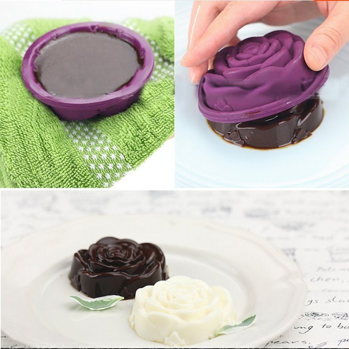 24X Silicone bakeware, pudding handmade soap mold chocolate ice lattice mold, 3CM Cup Cake Muffin Cup N3