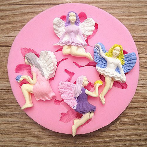 Anyana 4 Fairy Angel Silicone Fondant Mold Chocolate Polymer Clay Mould