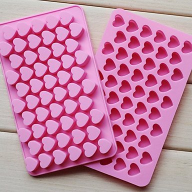 Y&XL&H Love Heart Shape Chocolate Tray, Silicone 55 Holes(Color Randoms) N2
