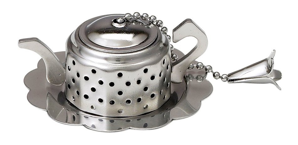 HIC Loose Leaf Tea Infuser with Caddy, House, 18/8 Stainless Steel, 1.5-Inch by 1.25-Inch N8