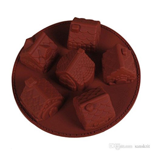 Charmed 3d Mini Houses Bundt Cake Soap Christmas Gift Gingerbread Houses Silicone Mold N4