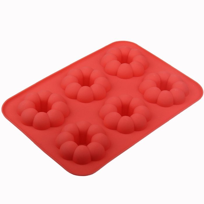 ZJCilected 6-Cavity Swirl Silicone Mini Donut Pan, Muffin Cups, Cake Mold, Biscuit Mold-Home Kitchen Baking Mold... N5