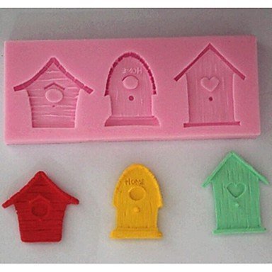 Y&XL&H House Door Fondant Cake Chocolate Silicone Mold Cake Decoration Tools,L11.7cmW4.6cmH1cm N2