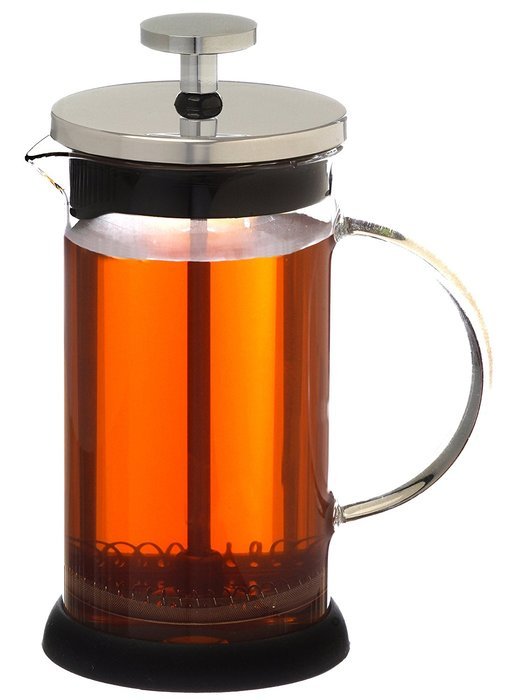 GROSCHE LISBON French press coffee and tea press, 350 ml 11.8 oz fl. oz capacity, Glass body with SS filter press... N6