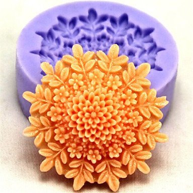 Y&XL&H Bakeware Silicone Flower Baking Molds for Fondant Candy Chocolate Cake (Random Colors) N9