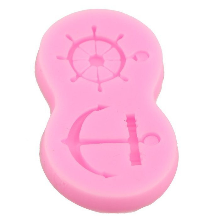 Julyshop Anchor Ship Wheel Fondant Mould Cake Decor Chocolate Biscuit Baking Mold N4