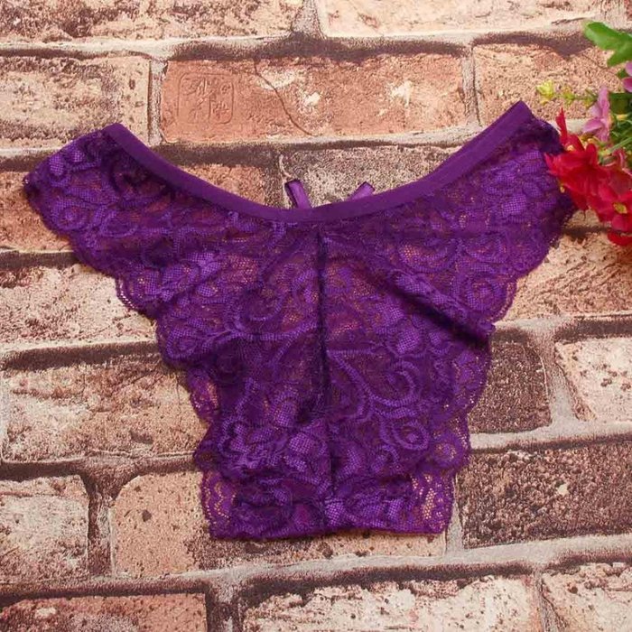 Underswear Laimeng, Women Sexy Lace Briefs Panties Thongs G-string Lingerie Underwear (Purple) N23
