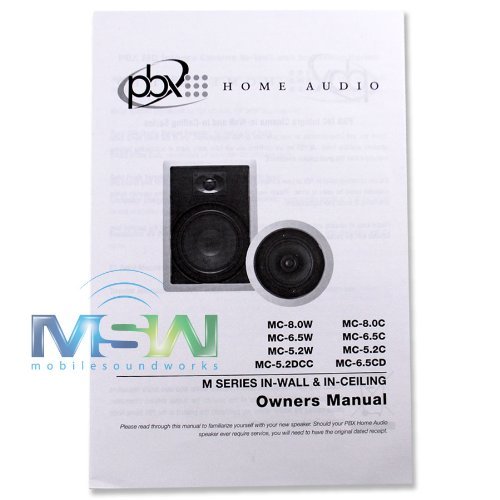 PBX (PowerBass) Home Audio MC-5.2C 5-1/4" M-Series Integra Cinema 2-Way In-Ceiling Speakers N5