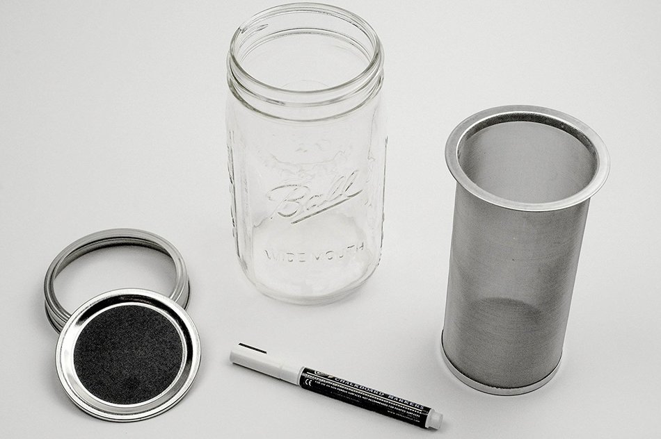 Cold Brew Coffee Maker by The Cold Brew Company for Iced Coffee and Tea&ndash; Stainless Steel Filter &ndash; Wide Mouth Mason... N4