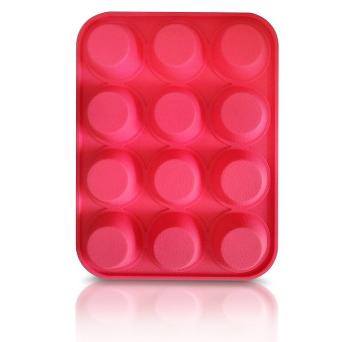 Mini Silicone Muffin Pan 12 Cup Cupcake Baking Birthday Kitchen Bakeware N6