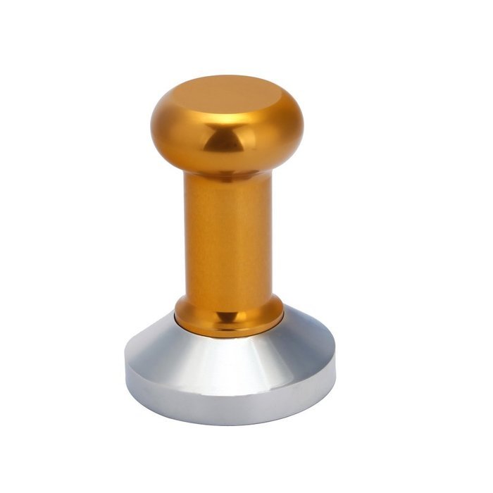 Aiskaer Stainless Steel Coffee Tamper 57.5mm(2.26 inches) Base Coffee Bean Press(gold) N7