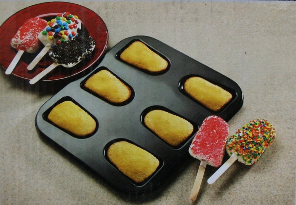 Cake Sicle Non-stick Pan Kit - 6 Molds, 25 Sticks