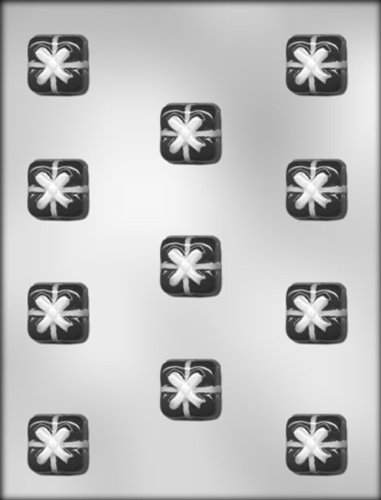 CK Products 1-1/8-Inch Square Gift Package with Bow Chocolate Mold