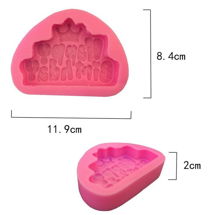 Beauty Clubs Happy Birthday Alphabet Silicone Mold for Cake Pop Mold Chocolate Mold Fondant Tool (2#) N4