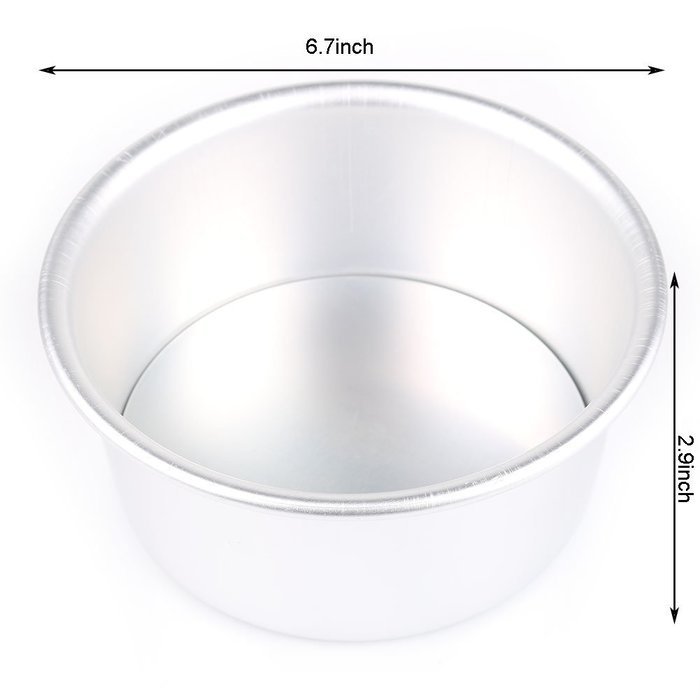 Speedysnails Removable Bottom Baking Mould Pan Silver Aluminium Alloy Round Cake Pan for Wedding Birthday Party... N5
