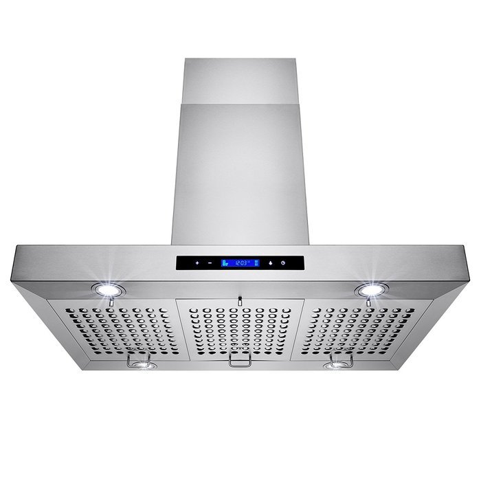 AKDY New 36" European Style Island Mount Stainless Steel Range Hood Vent Touch Control N6