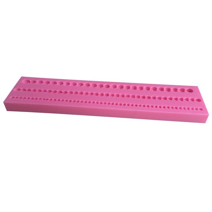FLY Round Beads Neckless Silicone Fondant Cake Mold For Cake Decorating Baking Mould,Pink N7