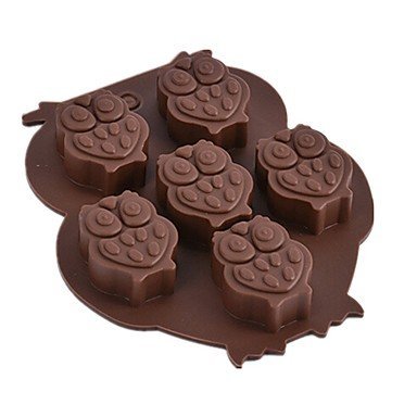 Sher 1 pc Owl Shaped Silicone Cake Mold Chocolate Mold DIY Ice Cube Tray Soap Mold Random Color