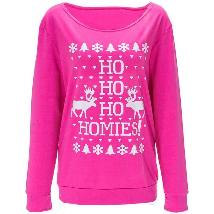 Xmas Pullover Shirt,Morecome Womens Christmas Printing Off Shoulder Sweatshirt (XL, Green) N39
