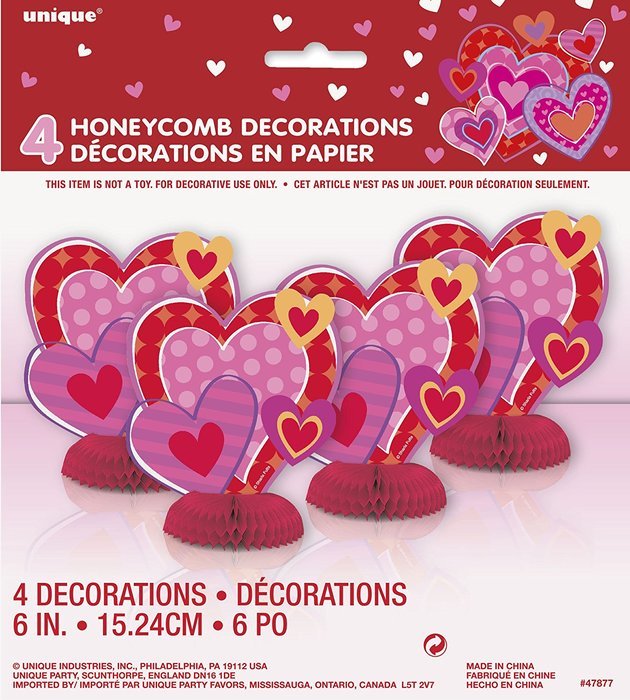 6" Mini I Heart Valentine Centerpiece Decorations, 4ct N2