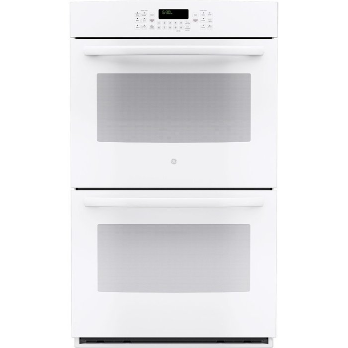 GE JT5500DFWW 30" White Electric Double Wall Oven - Convection