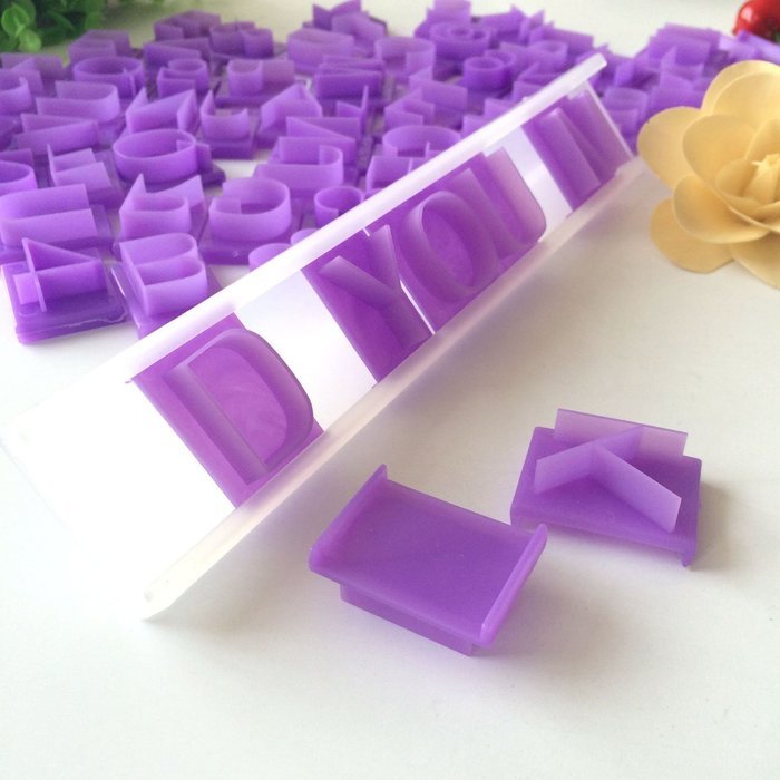 StarSide 88 pcs Fondant Alphabet Number Cutouts Cookie Cake Cutter Biscuit Baking Mold Fondant Chocolate Molds... N3