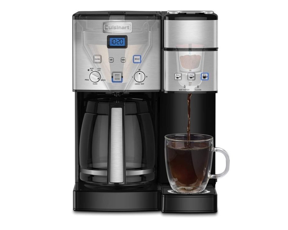 Cuisinart SS-15 12-Cup Coffee Maker and Single-Serve Brewer, Stainless Steel N3
